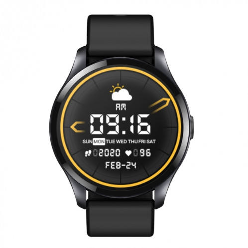 T88 1,28 pouces TFT écran couleur IP67 montre intelligente étanche, prise en charge de la surveillance de la température corporelle / surveillance du sommeil / surveillance de la fréquence cardiaque (noir) SH101C1036-017