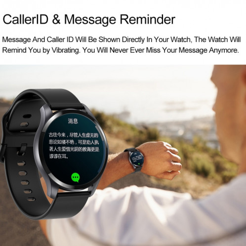 T88 1,28 pouces TFT écran couleur IP67 montre intelligente étanche, prise en charge de la surveillance de la température corporelle / surveillance du sommeil / surveillance de la fréquence cardiaque (noir) SH101C1036-017