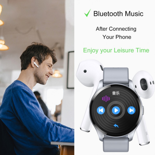 T88 1,28 pouces TFT écran couleur IP67 montre intelligente étanche, prise en charge de la surveillance de la température corporelle / surveillance du sommeil / surveillance de la fréquence cardiaque (bleu) SH101A696-017