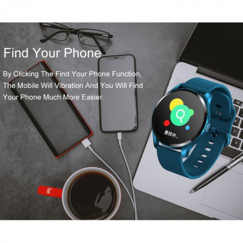 T88 1,28 pouces TFT écran couleur IP67 montre intelligente étanche, prise en charge de la surveillance de la température corporelle / surveillance du sommeil / surveillance de la fréquence cardiaque (noir) SH101C1036-017