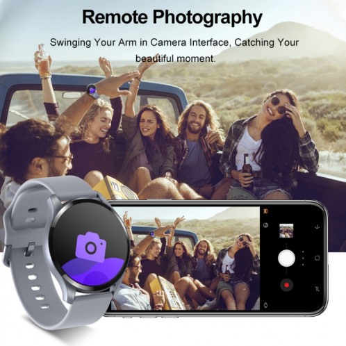 T88 1,28 pouces TFT écran couleur IP67 montre intelligente étanche, prise en charge de la surveillance de la température corporelle / surveillance du sommeil / surveillance de la fréquence cardiaque (noir) SH101C1036-017