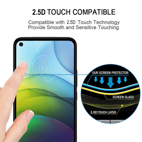 Pour Motorola Moto G9 Power 25 PCS Full Glue Film en verre trempé plein écran SH1001205-08