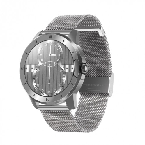 MX12 1.3 pouces IPS écran couleur IP68 montre intelligente étanche, prise en charge de la surveillance des appels / du sommeil / de la fréquence cardiaque Bluetooth, style: bracelet en acier (argent) SH601B579-016