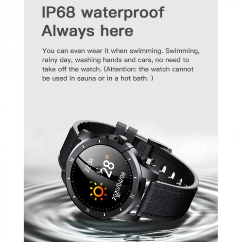 MX12 1,3 pouces IPS écran couleur IP68 montre intelligente étanche, prise en charge des appels Bluetooth / surveillance du sommeil / surveillance de la fréquence cardiaque SH001C1870-017