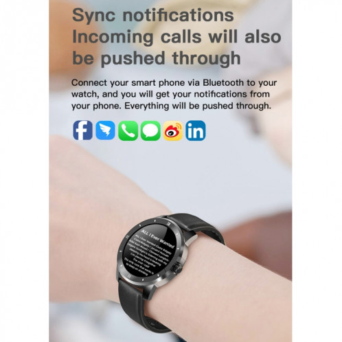 MX12 1,3 pouces IPS écran couleur IP68 montre intelligente étanche, prise en charge des appels Bluetooth / surveillance du sommeil / surveillance de la fréquence cardiaque SH001C1870-017