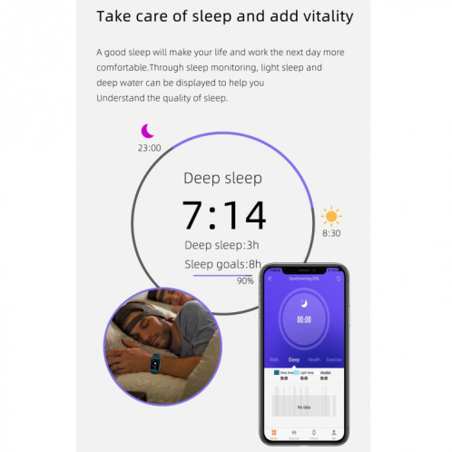 Z15 1.69 pouces écran tactile IP67 montre intelligente étanche, prise en charge de la surveillance de la pression artérielle / surveillance du sommeil / surveillance de la fréquence cardiaque (rouge) SH301A320-016