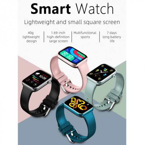 Z15 1.69 pouces écran tactile IP67 montre intelligente étanche, prise en charge de la surveillance de la pression artérielle / surveillance du sommeil / surveillance de la fréquence cardiaque (noir) SH301B1671-016