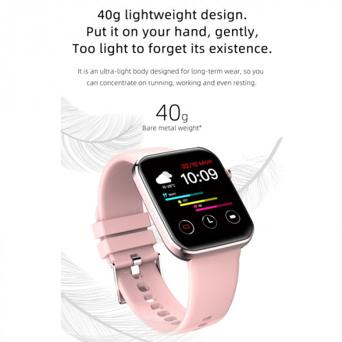 Z15 1.69 pouces écran tactile IP67 montre intelligente étanche, prise en charge de la surveillance de la pression artérielle / surveillance du sommeil / surveillance de la fréquence cardiaque (noir) SH301B1671-016