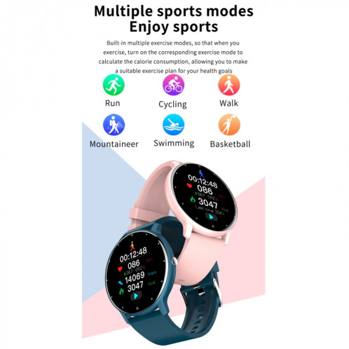 ZL02 1.28 pouces écran tactile IP67 montre intelligente étanche, prise en charge de la surveillance de la pression artérielle / surveillance du sommeil / surveillance de la fréquence cardiaque (bleu) SH401B1406-017