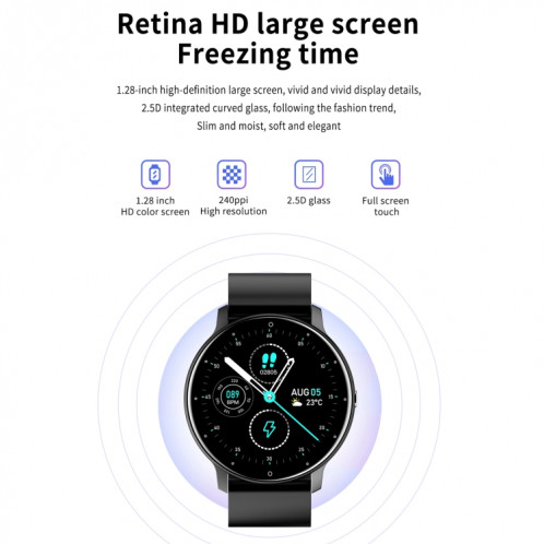 ZL02 1.28 pouces écran tactile IP67 montre intelligente étanche, prise en charge de la surveillance de la pression artérielle / surveillance du sommeil / surveillance de la fréquence cardiaque (or rose) SH401D1403-017