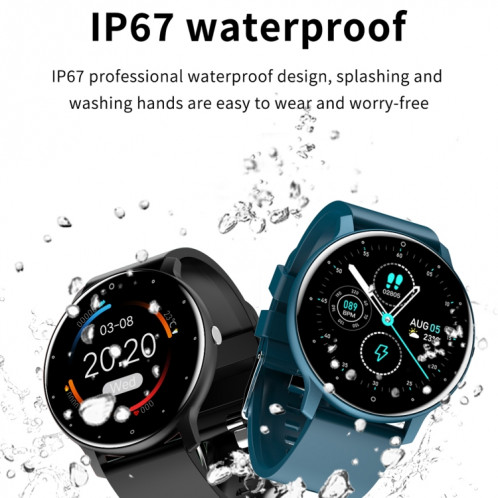 ZL02 1.28 pouces écran tactile IP67 montre intelligente étanche, prise en charge de la surveillance de la pression artérielle / surveillance du sommeil / surveillance de la fréquence cardiaque (bleu) SH401B1406-017