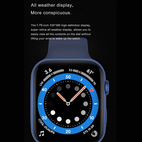 DW35PRO 1.75 pouces écran couleur IPX7 montre intelligente étanche, prise en charge de la réponse et du rejet Bluetooth / surveillance du sommeil / surveillance de la fréquence cardiaque, style: bracelet en silicone SH801A1628-019