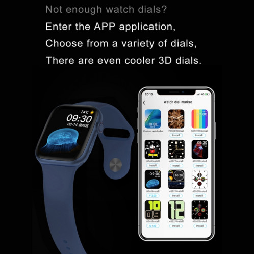 DW35Pro 1,75 pouce Écran de couleur IPX7 Imperméable Smart Watch, Support Bluetooth Réponse & Rejeter / Surveillance du sommeil / Surveillance de la fréquence cardiaque, Style: Bracelet en silicone (bleu) SH801D464-019