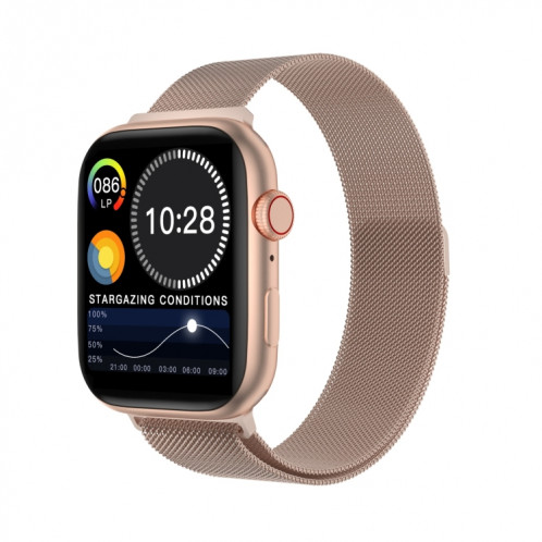 DW35PRO 1.75 pouces écran couleur IPX7 montre intelligente étanche, prise en charge de la réponse et du rejet Bluetooth / surveillance du sommeil / surveillance de la fréquence cardiaque, style: bracelet en acier (or SH901A359-019