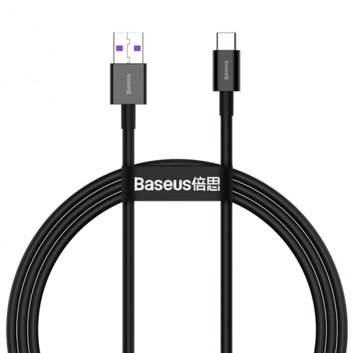 Baseus Superior Series CATYS-A01 66W USB to USB-C / Type-C Interface Fast Charging Data Cable, Cable Length:2m(Black) SB502A827-010