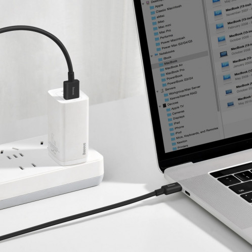Baseus Superior Series CATYS-A01 66W USB to USB-C / Type-C Interface Fast Charging Data Cable, Cable Length:2m(Black) SB502A827-010