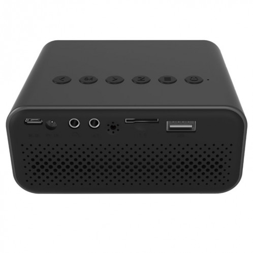 T500 1920x1080P 80 Lumens Portable Mini Home Theater Led HD Digital Projecteur sans télécommande et adaptateur (noir) SH101B816-017