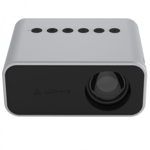T500 1920X1080P 80 Lumens Portable Mini Home Theater Led HD Digital Projecteur avec télécommande et adaptateur (blanc) SH102A1116-017