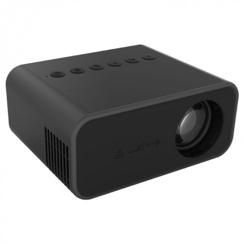 T500 1920X1080P 80 Lumens Portable Mini Home Theater Led HD Digital Projecteur avec télécommande et adaptateur (noir) SH102B1839-017