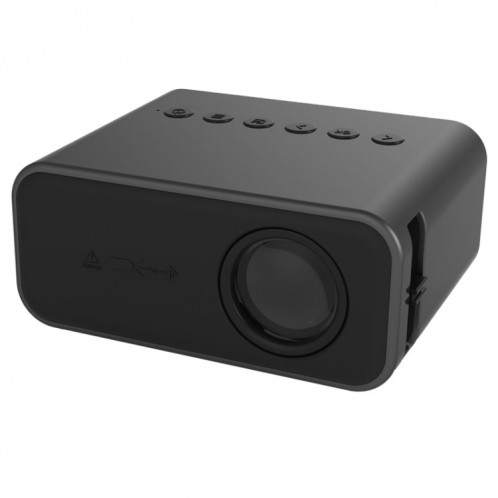 T500 1920X1080P 80 Lumens Portable Mini Home Theater Led HD Digital Projecteur avec télécommande et adaptateur (noir) SH102B1839-017
