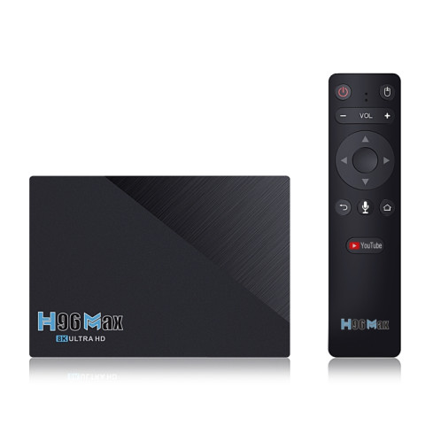 H96 Max 8K Smart TV BOX Android 11.0 Lecteur multimédia avec télécommande, Quad Core RK3566, RAM : 4 Go, ROM : 32 Go, Double fréquence 2,4 GHz WiFi/5G, Type de prise : Prise US SH6701505-016