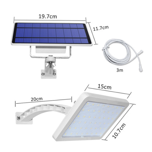 48 LED amovible Solar Light IP65 Cour d'extérieure imperméable à l'eau LED Lampe de rue, Couleur de la lumière: lumière chaude (noir) SH101A802-08