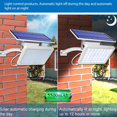 48 LED amovible Solar Light IP65 Cour d'extérieure imperméable à l'eau LED Lampe de rue, Couleur de la lumière: lumière chaude (noir) SH101A802-08