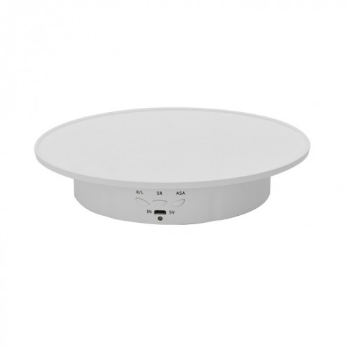 20cm USB Triffilt Turntable Tableau de platine Tableau de tournage vidéo Propps de tournage de plateau tournant pour la photographie, charge: 8kg (velours blanc de base blanc) SH401B59-07