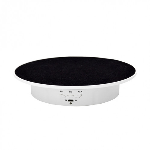 20cm USB électrique tournant de platine plate-forme de tire-platine de prise de vue vidéo PLAYTABLE POUR PHOTOGRAPHIE, CHARGEMENT: 8KG (Velvet noir de base blanc) SH401C1679-07