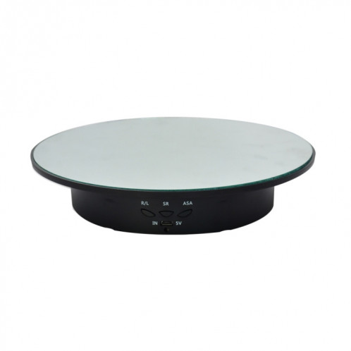 20cm USB électrique tournant de platine plate-forme de tire-platine de prise de vue vidéo accessoires pour la photographie, charge: 8kg (miroir noir) SH301A1388-08