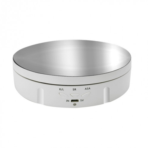 14.6cm USB Triffilt Turntable Turntable Tableau de tournage Vidéo Props Spot de tournage Tournage pour la photographie, Load: 10kg (miroir blanc) SH201D661-08