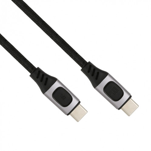 100W 5A USB-C / Type-C Mâle à USB-C / Type-C Mâle PD Fast Chargement Traité de données tressée, Durée du câble: 1,5 m SH13021494-06