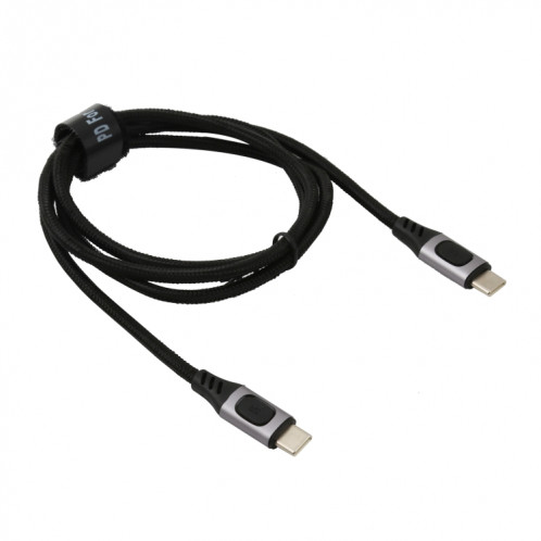 100W 5A USB-C / Type-C Mâle à USB-C / Type-C Mâle PD Fast Chargement Traité de données tressée, Durée du câble: 1,5 m SH13021494-06