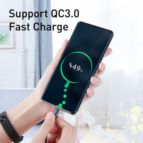 100W 5A USB-C / Type-C Mâle à USB-C / Type-C Mâle PD Fast Chargement Traité de données tressée, Durée du câble: 1,5 m SH13021494-06