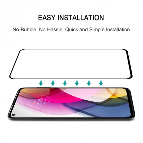 Pour Motorola Moto G Stylus (2021) Film en verre trempé en plein écran complet de colle SH460248-07
