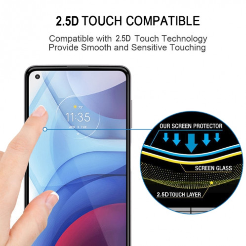Pour Motorola Moto G Power (2021) Film de verre trempé en pleine glu SH4603277-07