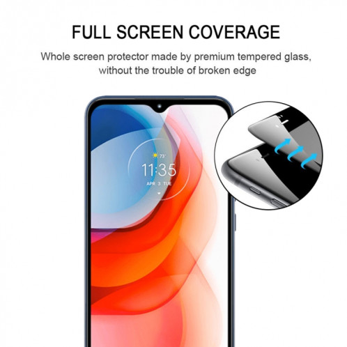 Pour Motorola Moto G Play (2021) Film de verre trempé en plein écran SH46041943-07