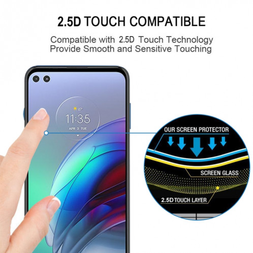 Pour Motorola Moto G100 Film en verre trempé plein écran complet SH4605518-07