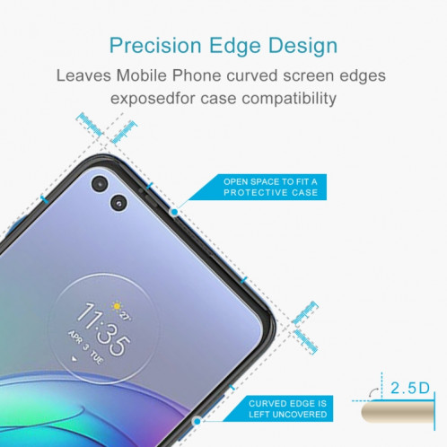 Pour le film de verre trempé de Motorola Moto G100 0.26mm 9H 2.5D SD5001376-07