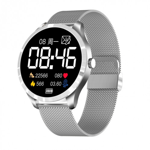 Q9L 1.28 pouces IPS Color Screen Smart Watch Smart Smart, Support Suivi de la tension artérielle / Surveillance de la fréquence cardiaque / Surveillance du sommeil (argent) SH201D1727-09