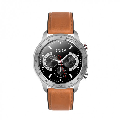 MX5 1.3 pouces IPS Screen IP68 Wather Watch Smart Watch, Support Bluetooth Call / Surveillance de la fréquence cardiaque / Surveillance du sommeil, Style: Bracelet en cuir (brun) SH401B1982-09