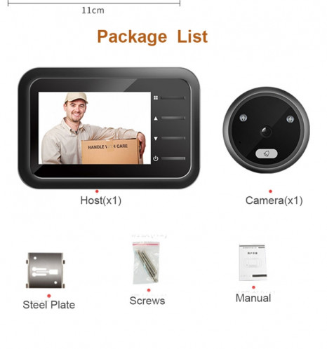 R11 2.4 pouces TFT LCD Affichage Night Vision Photo Vidéo Electronic Cat Eye Soolbell SH4744965-08