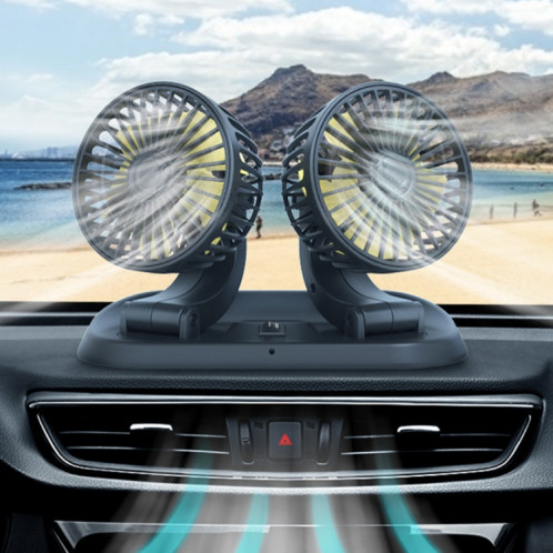 F410 24V Ventilateur de refroidissement électrique à double tête double tête avec carte de stationnement temporaire temporaire SH7203217-07