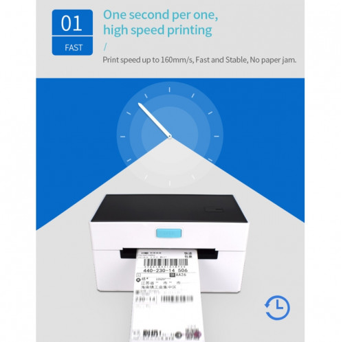POS-9220 100x150mm Thermal Express Bill Imprimante étiquette auto-adhésive, USB avec version du titulaire, SH5101223-010