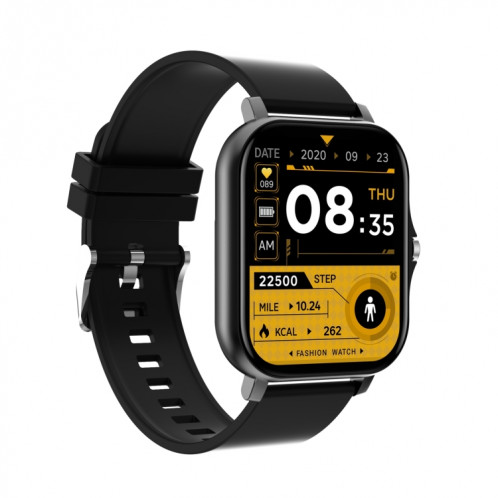 GT20 1,69 pouce TFT Screen Smart Watch Smart Watch, Contrôle de la musique Support / Call Bluetooth / Surveillance de la fréquence cardiaque / Surveillance de la tension artérielle, Style: Bracelet en silicone (Noir) SH301B930-08