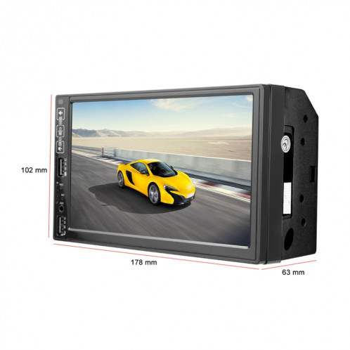 A2821 voiture 7 pouces écran HD MP5 Player, supporte Bluetooth / FM avec télécommande, style: Standard + 8leds Caméra légère SH5203571-07