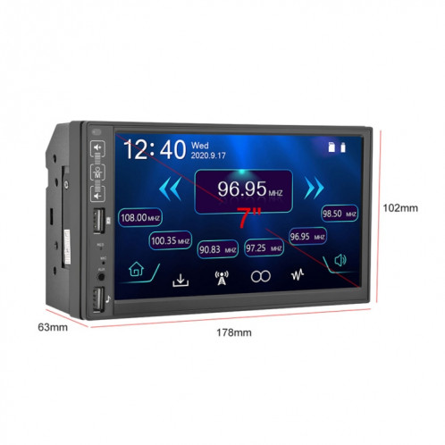 A2891 7 pouces voiture HD MP5 Carplay Bluetooth Music Player Redaver Image Image Tout-In-One Machine Support FM / U Disque avec télécommande, Style: Standard + 8leds Caméra légère SH17031635-07