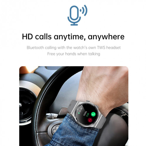 GT69 1,3 pouce IPS tactile écran tactile IP67 Imperméable Bluetooth Ecouteur Smart Watch, Support Surveillance du sommeil / Surveillance de la fréquence cardiaque / Call Bluetooth (Noir) SH501A614-010