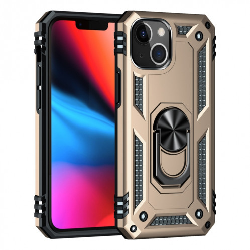 Étui de protection TPU + TPU + PC avec support rotatif à 360 degrés pour iPhone 13 mini (or) SH801C1877-07