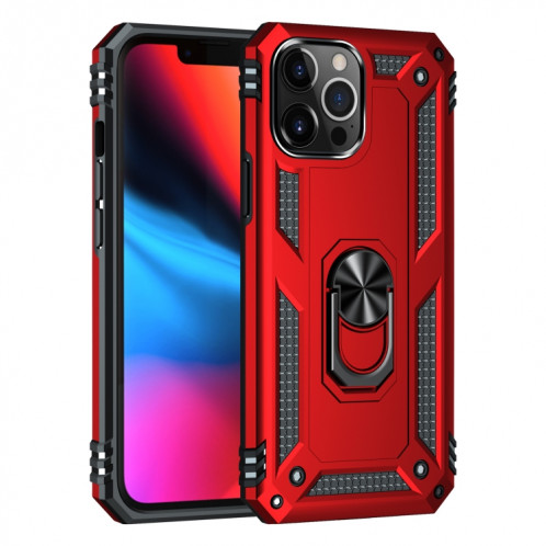 Étui de protection TPU + PC antichoc avec support rotatif à 360 degrés pour iPhone 13 Pro (rouge) SH803B54-07